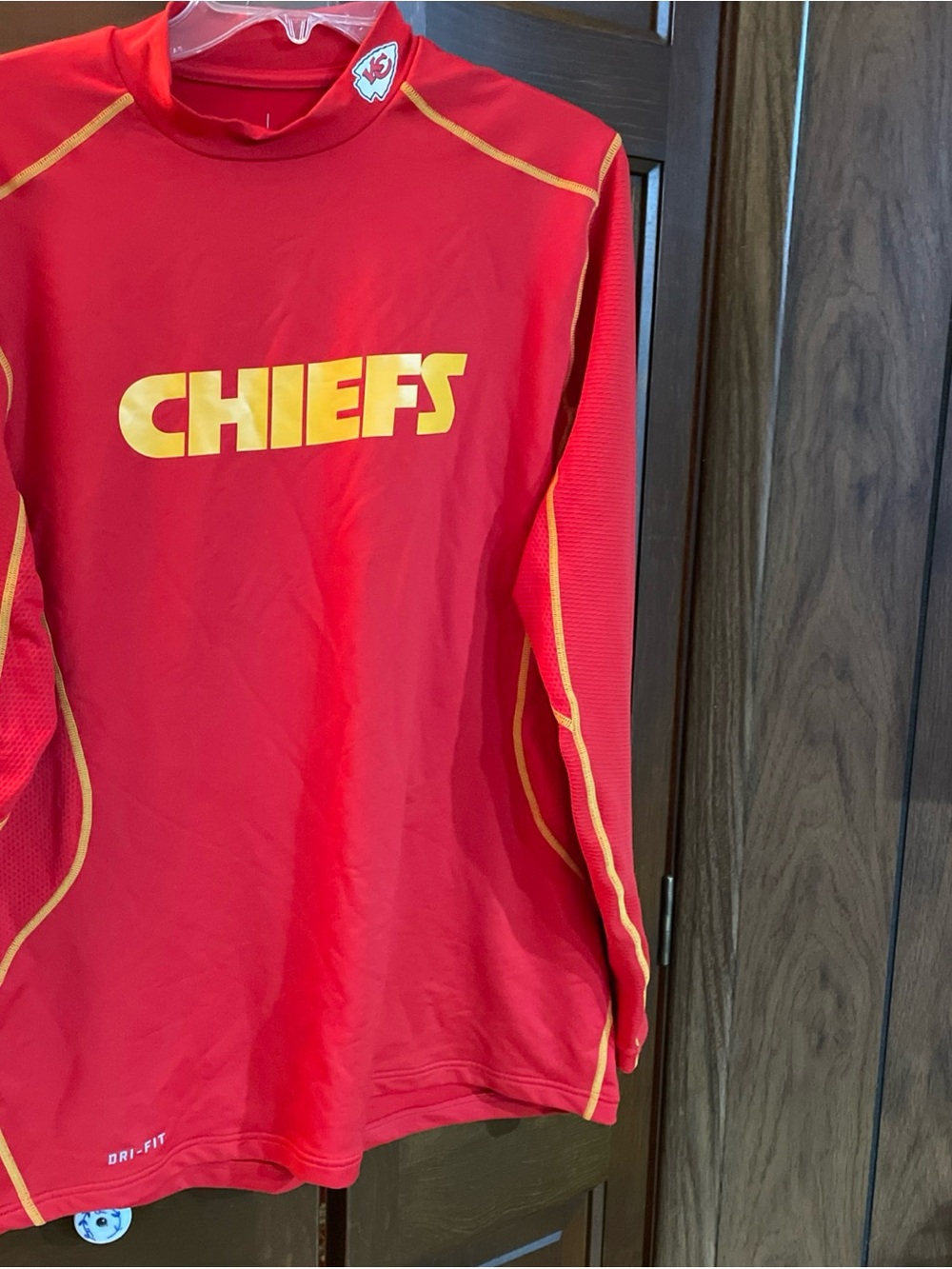 Men’s Kansas City Chiefs Nike Size XL Dri Fit Red Long Sleeve T Shirt